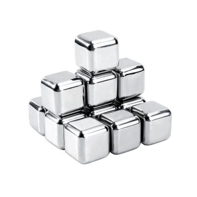 China Reusableice 304 Viable Cube Stainless Steel Whiskey Gold Stones for sale