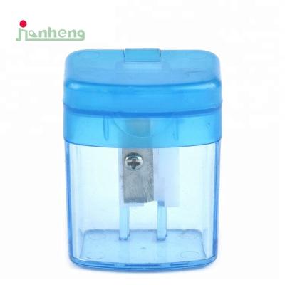 China Cheap Standard Transparent School Tub Pink Pencil Sharpener for sale