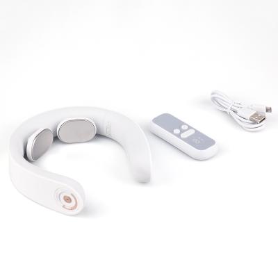 China Neck Forbeauty EMS Smart Remote Control Wireless Heating Electric Neck Massager for sale