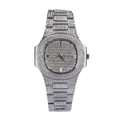 China New fashion high-end men's automatic date hip mechanical watch strap diamond calendar ladies quartz watch student watches for sale