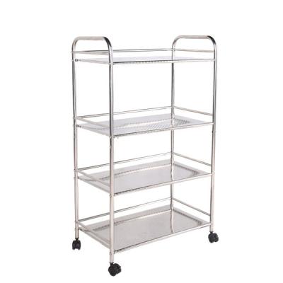 China Sustainable Four Layer Stainless Steel Kitchen Microwave Oven Shelf Storage Shelving for sale