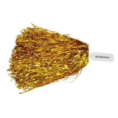 China Laser Flash PET Hand Flower Dance Performance Cheerleading Poms Material Colorful Cheerleading Pom Poms for sale