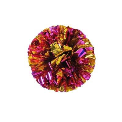 China Fashionable Team Spirit Sports Kids Adults Dance Cheering Cheerleading Pom Poms With Stick Handle for sale