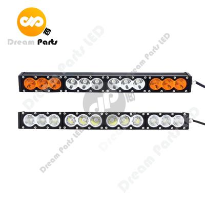 China Super bright single row 22inch 120w offroad amber white color led drive light bars cherokee for sale