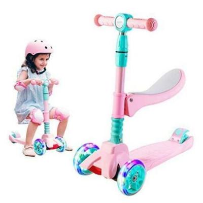 China Child 3 Wheel Scooter for Kids AGS 2-12 - Foldable Scooter with Removable Seat, Pink for sale