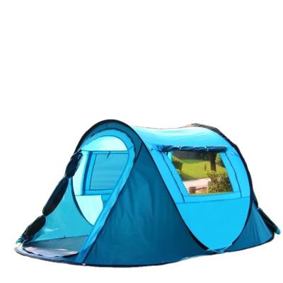 China Fiberglass Pole Automatic Multi-person Camping Hand Spray Indoor Outdoor Easy-to-Lay Tent Family Camping Windproof and Sunproof Rainproof and Sunproof for sale