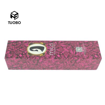 China Recycled Materials Customized Printed Square Packaging Boxes Box Purple Paper Packaging For Beauty Product for sale