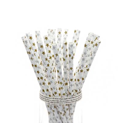 China Biodegradable Custom Printed High Quality Disposable Biodegradable Kraft Paper Drinks Straw for sale