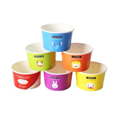 China Disposable Soup Container Biodegradable Disposable Paper Bowl With Lid Custom Ice Cream Cup Packaging for sale