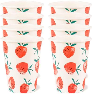 China Biodegradable Biodegradable Custom Printed Double Wrapping Paper Material Wallpaper Coffee Cups Wholesale Hot Tea And Cold Drink for sale