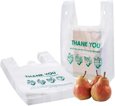 China Biodegradable Custom Plastic Material Disposable Shopping Bags With Normal Handle Choice for sale