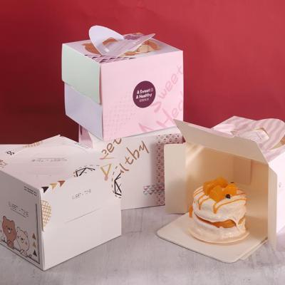 China Custom High Quality Recycled Materials Cake Box Food Grade Plastic Packaging for sale