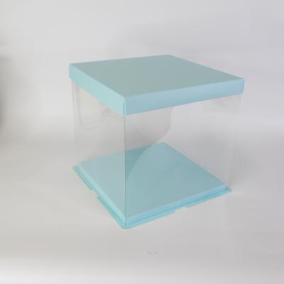 China Recycled Materials Wholesale Clear Plastic Wedding Cake Box Toy Gift Boxes With Lid for sale