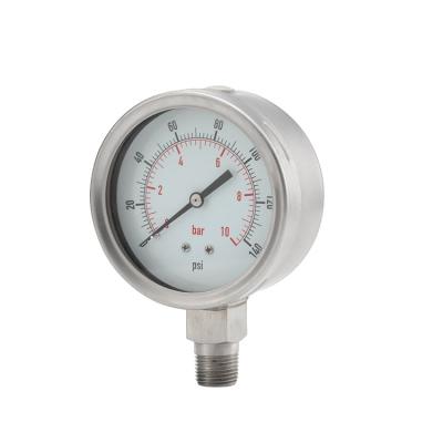 China High Quality Stainless Steel Precision Hydraulic Pressure Gauge For Corrosive Media for sale