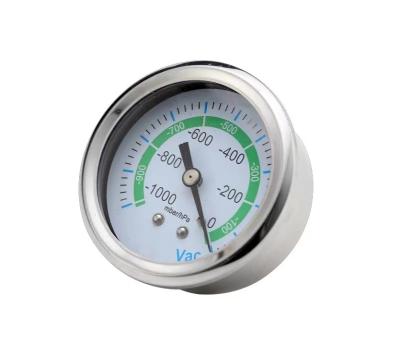 China Thread Brass Stainless Steel Case Vacuum Axial Pressure Gauge For Petrochemical for sale