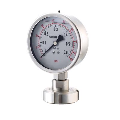 China SUS316 diaphragm pressure gauge for measuring liquid pressure for sale