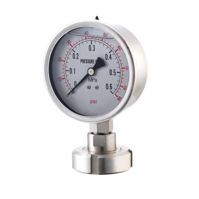 China Quick Disassembly SUS316 Convenient Assembly Diaphragm Pressure Gauge for sale