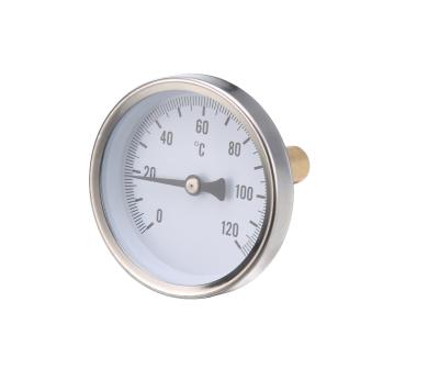 China Indoor Used Back Mount Bimetal Pipe Thermometer For Floor Heat 60mm for sale