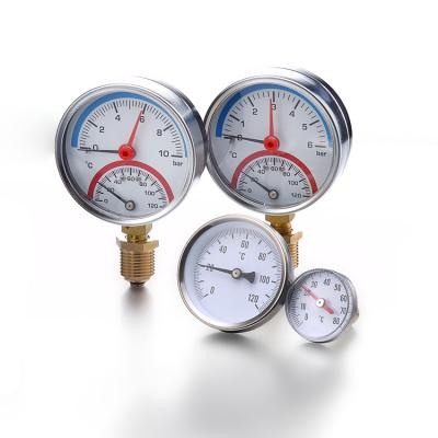 China 80mm Oxygen Temperature Brass Welding Pressure Gauge for sale