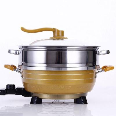 China OEM Sale Household Electric Hot Pot Kitchen Electric Hot Pot Electric Steamer With Steamer for sale