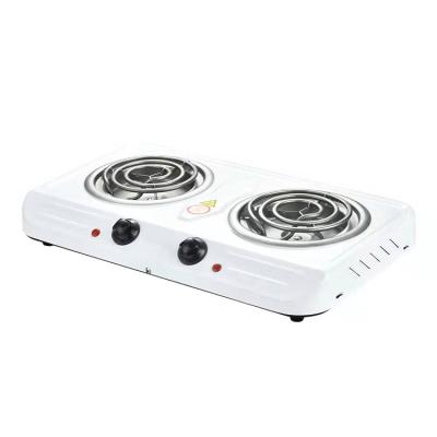 China Portable Electric Adjustable Home Kitchen Oven Temperature Hot Plate Household Double 2000W Electric Stove for sale