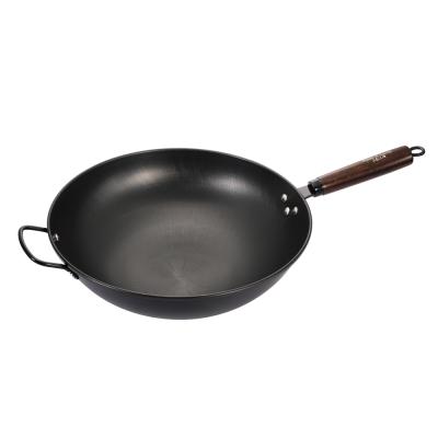 China Durable Iron Stainless Steel Wok Refined Nonstick Frying Wok Pan Does Not Rust Wholesale for sale