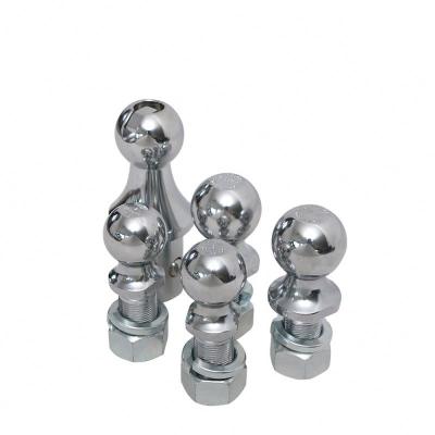 China Trailer Parts High Quality Stainless Steel Chromed Plated Towing Parts Long Leg Trailer Hitch Balls for sale