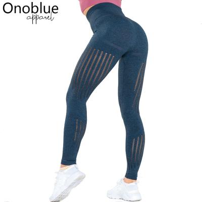 China Wholesale Breathable High Quality Tiktok Solid Waist Workout Fitness Sports Gym Use Seamless Jacquard Hole Yoga Panties Breathable Gaiters for sale