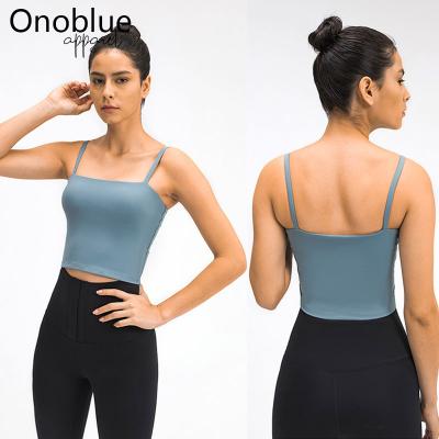 China Breathable Padded Yoga Sports Bras Crop Tops Women Gym Fitness Sports Bra XS-XL Soft Nylon Workout Bras for sale