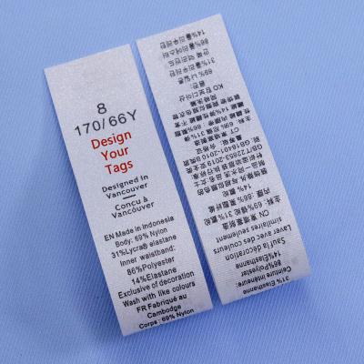 China Bling Sustainable Clothing Care Label And Wash High Quality Printed Apparel Label for sale