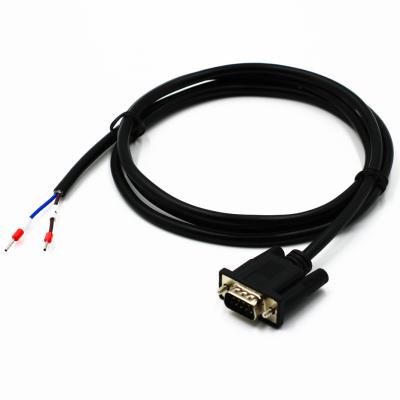 China DB9 Male Or Female Connector RS485 Serial Port to 2-pin Terminals Exapansion Cable for sale