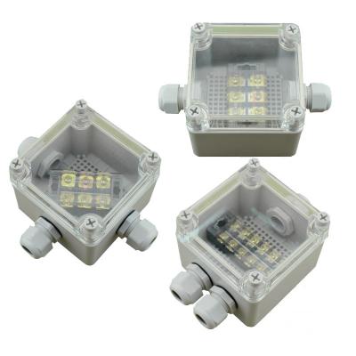 China Pastic Electrical Enclosure Cable Junction Box 100*100*75mm with Connectors Waterproof for sale