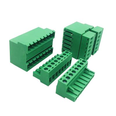 China 5.08mm Pitch Dual Row PCB Pluggable Screw Terminal Blocks Plug + Angle Pin Header for sale