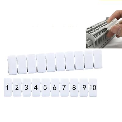 China ZB6 UK2.5B UK5N Din Rail Terminal Blocks Maker Strips with Number Printed for sale