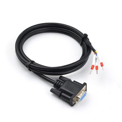 China DB9 Female Connector RS232 Serial RXD TXD GND Port to 3-pin Terminals Exapansion Cable for sale