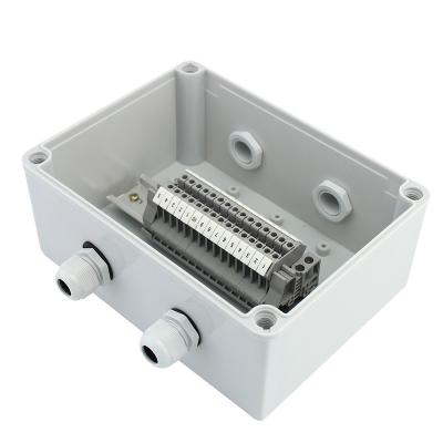 China Cable Distribution Junction Box 200*150*100mm Waterproof with Din Rail Terminal Blocks for sale