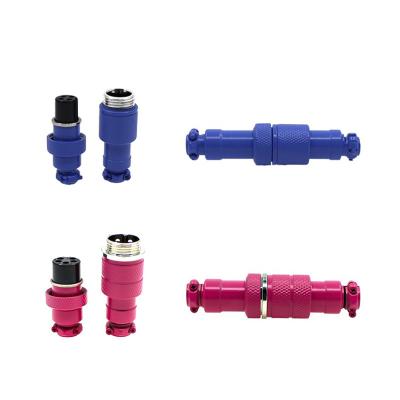 China 4 pins 5 pins Coloured Circular Aviation Docking Connector Male Female Socket Plug GX12 GX16 for sale