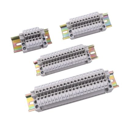 China UK2.5B Screw Terminal Blocks Kit UK2.5N Modular DIN Rail Mounted Strips 32A 690V for sale