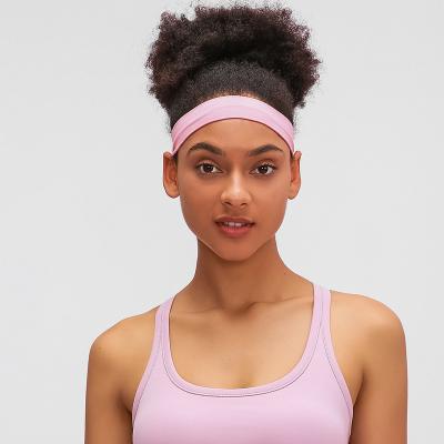 China New Classic Christmas Gift Women Yoga Ladies Headband Color Fitness Top Dry Sweat Band European American Sports Pure Elastic Headband for sale