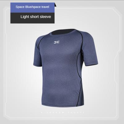 China 2022 New Men's Summer Sports Running T-shirt Sleeves Clothes Quick-Drying Tight-Fitting Loose Short-Sleeved Breathable Fitness Half Sleeve Tee for sale