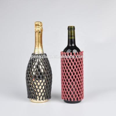 China Protective Packing EPE Wine Bottle Net Sleeves For Glass Bottle for sale