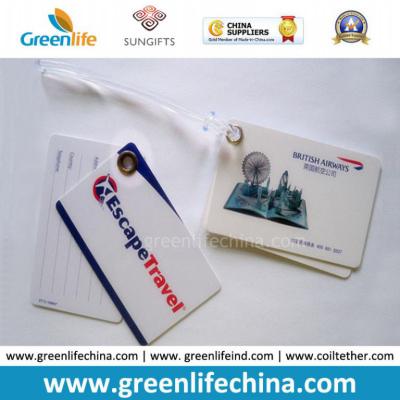 China Double Pieces PVC Customized Hard Luggage Tag as Promotional Gift for sale