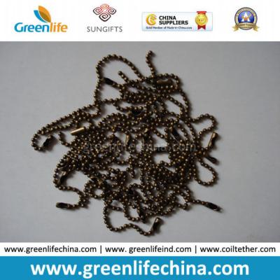 China Wholesale Fashion Decorative Brass Color Metal Ball Chain in Bulk for sale