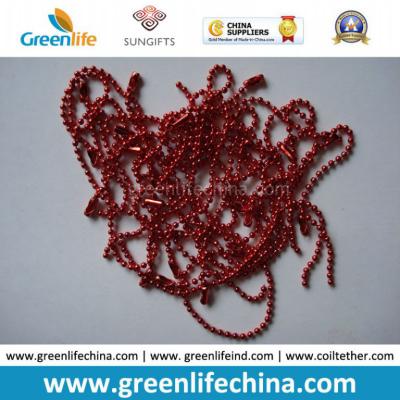 China Fashionable Hot Sale in Europe Christmas Red Metal Ball Chain for sale