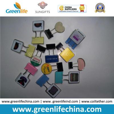 China Plastic Binder Promotional Clip W/Customized Logo Good Office Supply for sale