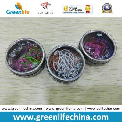 China Promotional Paper Clips Packed Customized 10PCS in Tinplate Round Box for sale