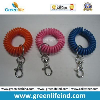 China Customized Plastic Wrist Key Chain Coiled Retainer for sale