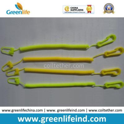 China Light Weight Slim Coiled Cheap Bungee Cord for Connecting Function Yellow color for sale