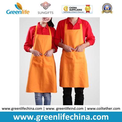 China Cooking cotton polyester kitchen girl household women aprons made in China can print logo for sale