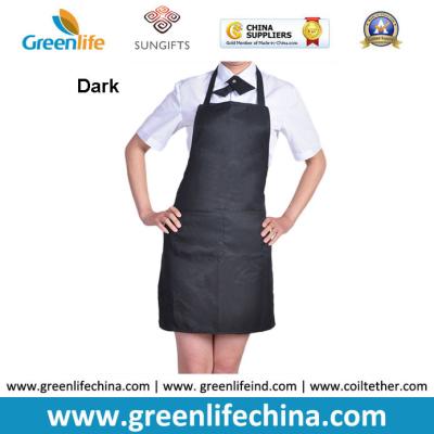 China Classic black promotional plan aprons in stock ready for customized logo advertisment need for sale